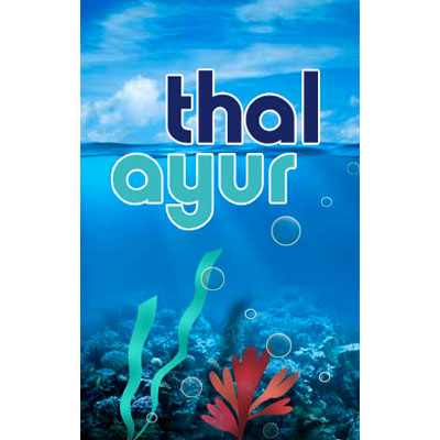Thal Ayur, suppléments alimentaires à base d'algues, logo design Jules Dorval