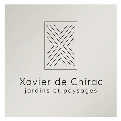Xavier de Chirac paysagiste, logo design Jules Dorval